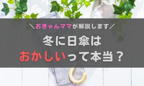 冬の日傘はおかしい？おきゃんママが疑問にお答えします